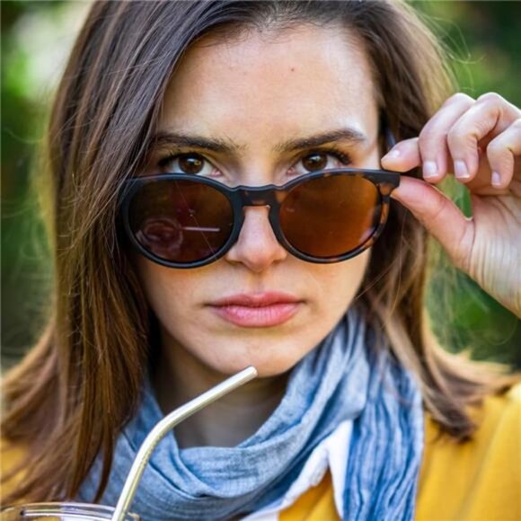Polarized Round Sunglasses, Small Sized (Circle) main image 4